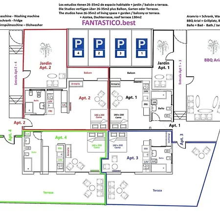 Fantastico 1 - Grossem Balkon - Gratis Parkplatz - Klimaanlage - Zentrumsnaehe Und Meernaehe プエルト・デ・ラ・クルス
